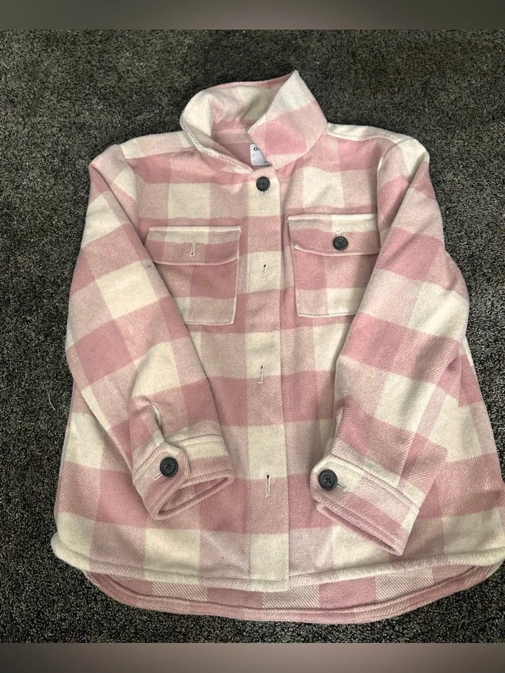 Old Navy Kids Pink Checkered Jacket Size XL 0205
